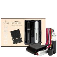 Travalo Perfume Atomiser Classic HD Gift Pack Black and Silver with Black Case