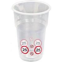 traffic sign 25th party cups 10s