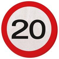 traffic sign 20th party napkins 20s