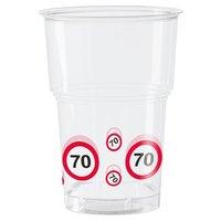 Traffic Sign 70th Party Cups 10\'s