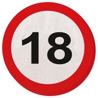 traffic sign 18th party napkins 20s