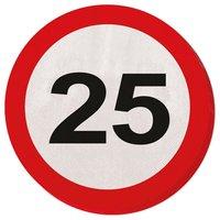 traffic sign 25th party napkins 20s