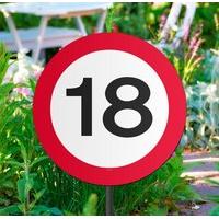 Traffic Sign 18th Party Garden Sign