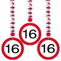 traffic sign 16th party hanging decor 3