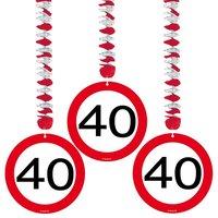 Traffic Sign 40th Party Hanging Decor 3
