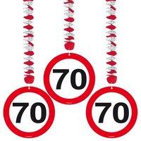 Traffic Sign 70th Party Hanging Decor 3