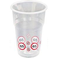 Traffic Sign 65th Party Cups 10\'s
