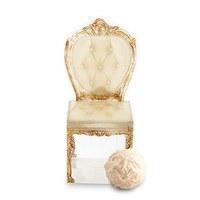 transparent chair favour boxes gold print