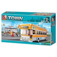 Trolly Bus With Bus Stop