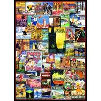 Travel The World Vintage Ads 1000 Piece Jigsaw Puzzle