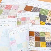 trimcraft simply creative 6x6 and 12x12 paper pad bundle floral notes  ...