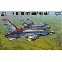 Trumpeter 1/48 F100d Thunderbirds Usaf Aircraft Model Kit