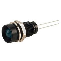TruOpto Blue 5mm LED Indicator with Black Recessed Bezel