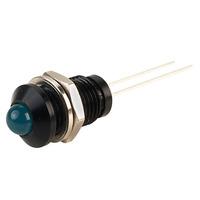 TruOpto Blue 5mm LED Indicator with Black Prominent Bezel