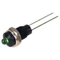 TruOpto L-34GD 3mm Green LED Prominent Black