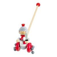 Traditional Wooden Knight Push Along Toy