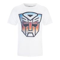 Transformers Men\'s Transformers Multi Emblem T-Shirt - White - L