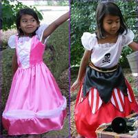 Travis Designs Reversible Princess and Pirate 2 in 1 Dress 3 - 5 years