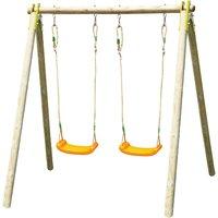 Trigano Alfy Gamme Natura Two Moulded Swing Set Trigano Jardin Natura Two Moulded Swing Seats
