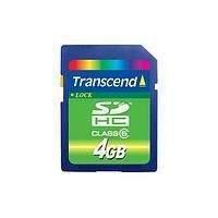 transcend 4gb secure digital high capacity class 6 flash card