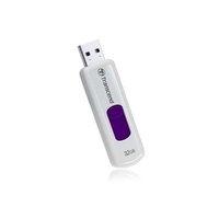 Transcend JetFlash 530 (32GB) USB 2.0 Flash Drive (White/Purple)