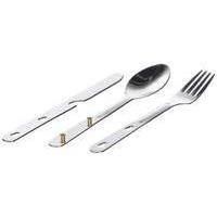 Trail Stainless Steel Camping Cutlery Set (Pack of 3) - Metallic