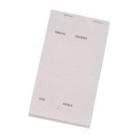 triplicate service pad 95 x 165mm 1 leaf white 2 leaves coloured numbe ...