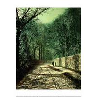 Tree Shadows in the Park Wall, Roundhay, Leeds By John Atkinson Grimshaw