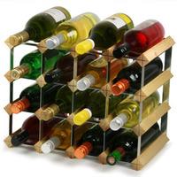 Traditional Wooden Wine Racks - Light Oak (3x4 Hole [16 Bottles])