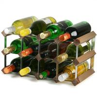 traditional wooden wine racks dark oak 2x4 hole 12 bottles