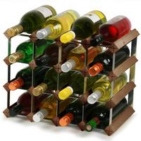 Traditional Wooden Wine Racks - Dark Oak (3x4 Hole [16 Bottles])