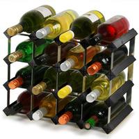 Traditional Wooden Wine Racks - Black Ash (3x4 Hole [16 Bottles])