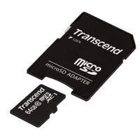 Transcend 64gb Microsdxc Flash Card With Adaptor (class 10)