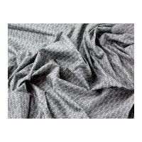Trailing Floral Stripe Print Cotton Poplin Dress Fabric Grey