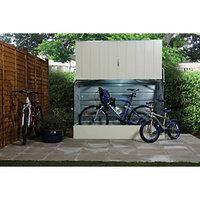 Trimetals Protectacycle PVC Coated Galvanised Steel Bike Store Without Floor Cream - 6 x 3 ft