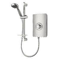 triton style 95kw electric shower brushed steel effect