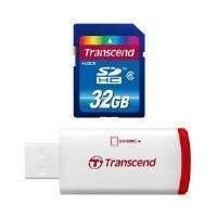 Transcend 32GB Secure Digital High-Capacity Class 6 Flash Card + P2 Card Reader