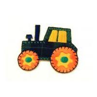 truck embroidered iron on motif applique 50mm x 40mm greennavy