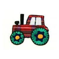 truck embroidered iron on motif applique