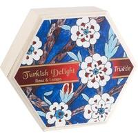 Truede Rose & Lemon Turkish Delight Wooden Gift Box - 250g