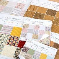 Trimcraft Simply Creative Paper Pad Collection - Kraft Keepsake, Around the World and Country Garden 401880