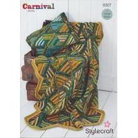 triangle hexagon throw and cushion cover in stylecraft carnival chunky ...