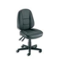 Trexus Intro ST204 High Back PCB Operators Chair Black Leather -