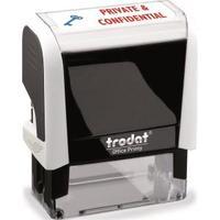 Trodat Printy 4912 46mm x 18mm Self-Inking Word Stamp RedBlue Private