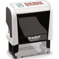 Trodat Printy 4912 46mm x 18mm Self-Inking Word Stamp RedBlue Overdue