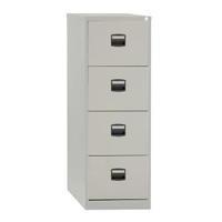 trexus filing cabinet steel lockable 4 drawer grey 394976
