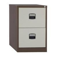 trexus filing cabinet steel lockable 2 drawer w470xd622xh711mm brown