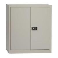 trexus 40 inch steel 2 door storage cupboard grey 395033