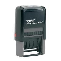 Trodat EcoPrinty 4750 Stamp Self-Inking Word and Date Stamp 40mm x
