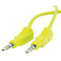 TruConnect 22.480.050.3 Yellow 4mm Stackable Test Lead 50cm